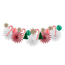 Load image into Gallery viewer, Giant Christmas Honeycomb Garland by Meri Meri
