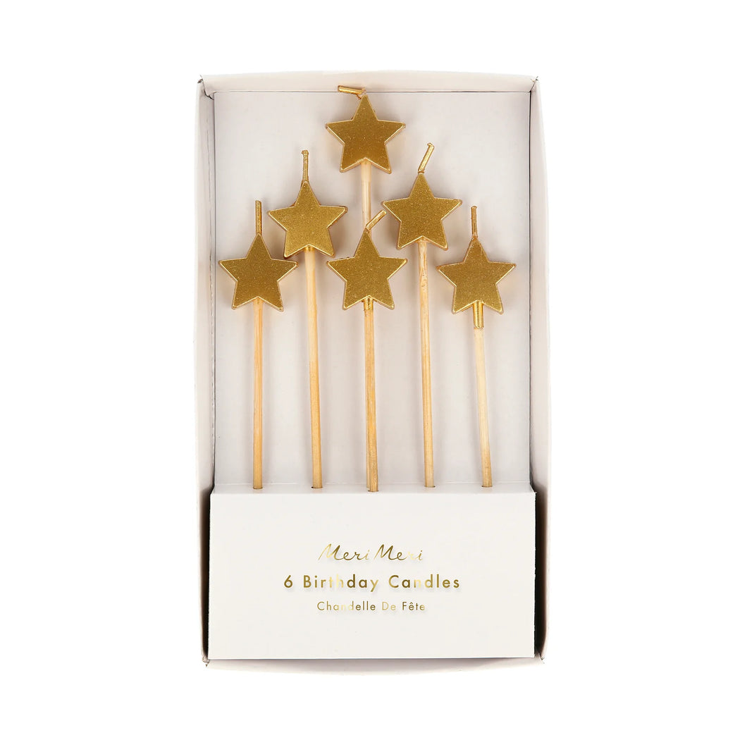 Gold Star Candles by Meri Meri