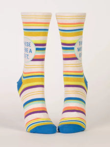 These were a Gift Women’s Crew Socks