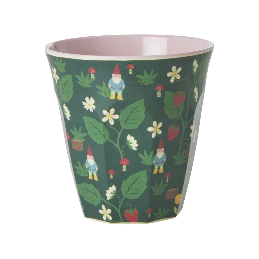Medium Melamine Cup - Forest Gnome Print