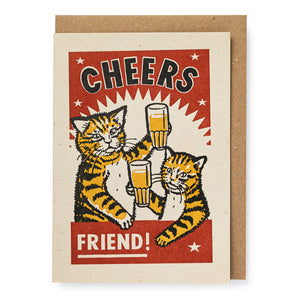 Cheers Friend Greetings Card by Archivist