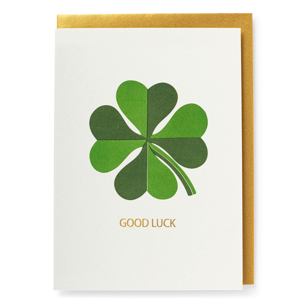 Good Luck Clover Card by Archivist