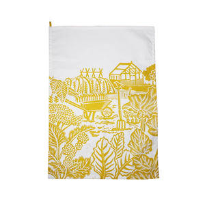 Recycled Cotton Tea Towel - Allotment by Kate Heiss