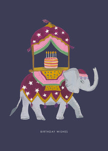 Elephant Birthday Wishes Card by Hutch Cassidy
