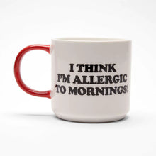 Load image into Gallery viewer, Peanuts Allergic to Mornings Mug by Magpie
