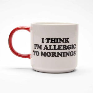 Peanuts Allergic to Mornings Mug by Magpie