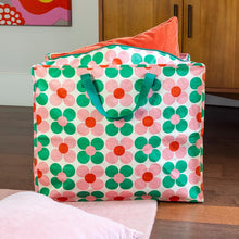 Load image into Gallery viewer, Pink and Green Daisy Jumbo Bag
