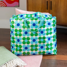 Load image into Gallery viewer, Blue and Green Daisy Jumbo Bag
