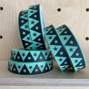 Adhesive Paper Tape - Mint Triangle & Star - by Petra Boase