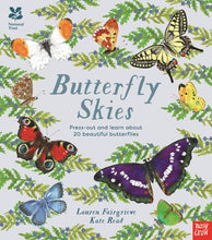 Load image into Gallery viewer, Butterfly Skies Press-out and Learn about 20 Beautiful Butterflies by Lauren Fairgrieve &amp; Kate Read
