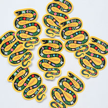 Load image into Gallery viewer, Vinyl Sticker Bright Folk Snake

