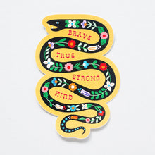Load image into Gallery viewer, Vinyl Sticker Bright Folk Snake
