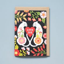 Load image into Gallery viewer, Valentine’s Day Card - Folk Love Cats
