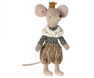 Maileg Big Brother Prince Mouse | Children's Toy | Gifts for children | Toy prince mouse in royal outfit and crown