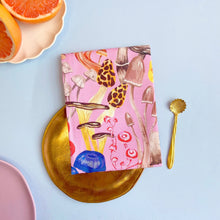 Load image into Gallery viewer, Tea Towel - Pink  Mushroom by Icka Print
