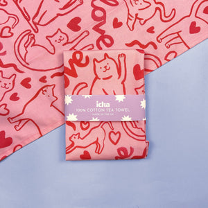 Tea Towel - Love Cats by Icka Print