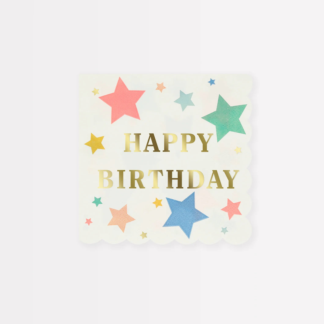 Meri Meri - Small Napkin Happy Birthday Star