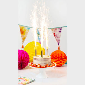 Mini Flaming Cake Fountains Set Of 8