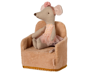 Maileg Chair Mouse - Powder Velvet