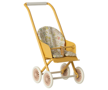 Load image into Gallery viewer, Maileg - Stroller Micro Yellow - Mouse
