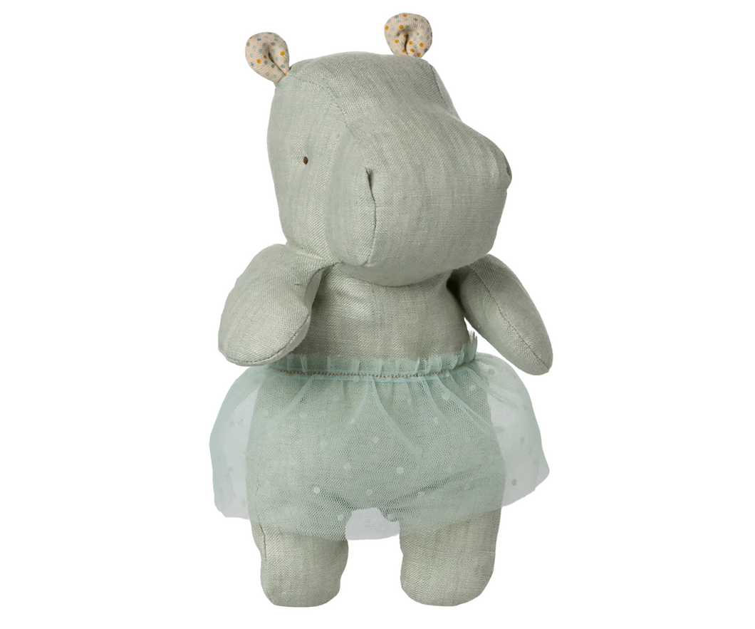Maileg Safari Friends - Small Hippo With Short - Mint