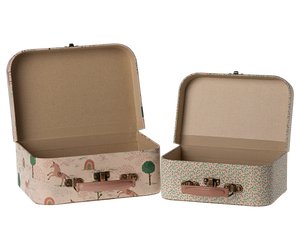 Maileg - Set Of 2 Fabric Covered Suitcases