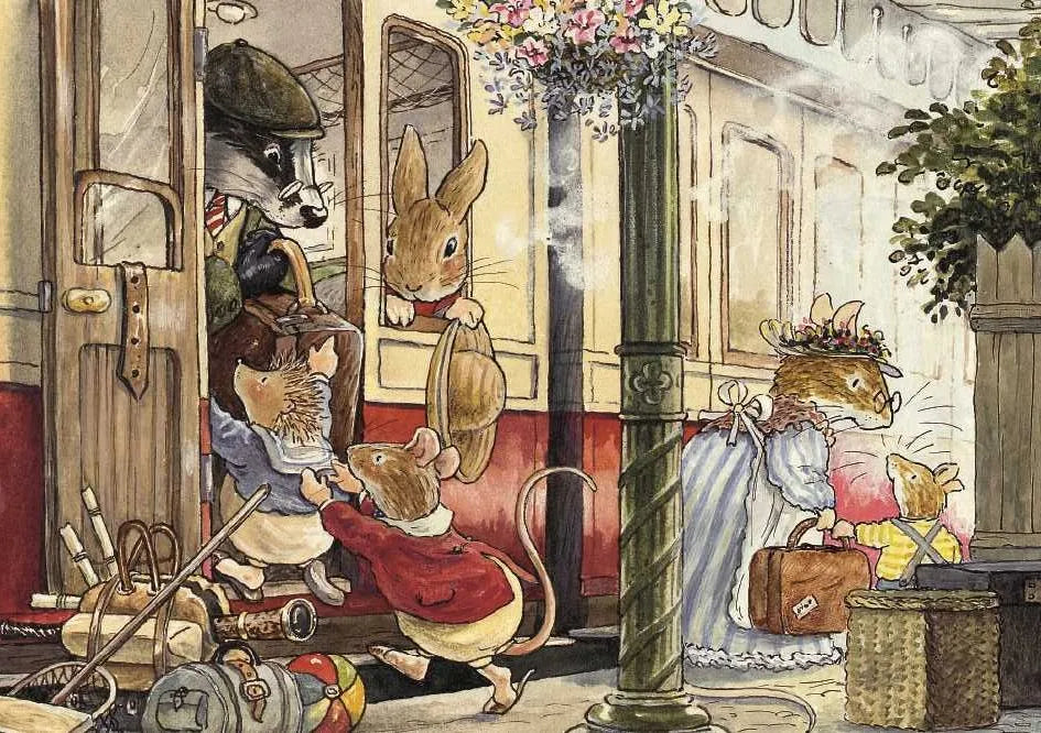 All Aboard Greetings Card by The Porch Fairies
