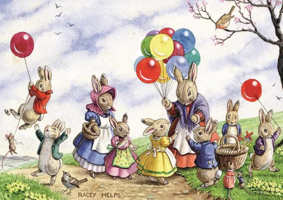 Balloon Lady Greetings Card by The Porch Fairies