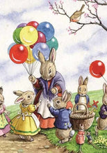 Load image into Gallery viewer, Balloon Lady Greetings Card by The Porch Fairies
