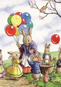 Balloon Lady Greetings Card by The Porch Fairies