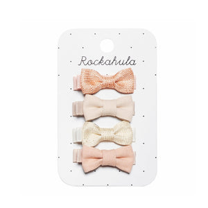 Rockahula Kids Mini Bow Hair Clip Set - Linen