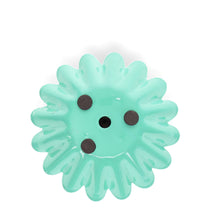 Load image into Gallery viewer, Enamel Cupped Flower Candle Holder - Aqua
