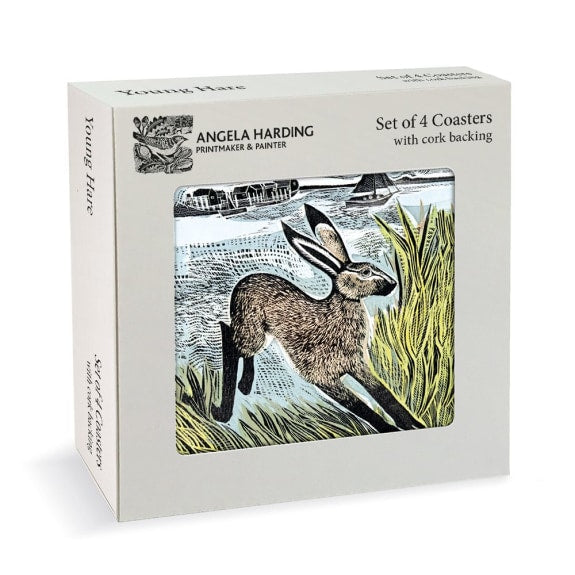 Angela Harding Set of 4 Coasters - Young Hare