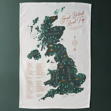 Load image into Gallery viewer, Oldfield Design Co. Tea Towel - Great British Road Trip
