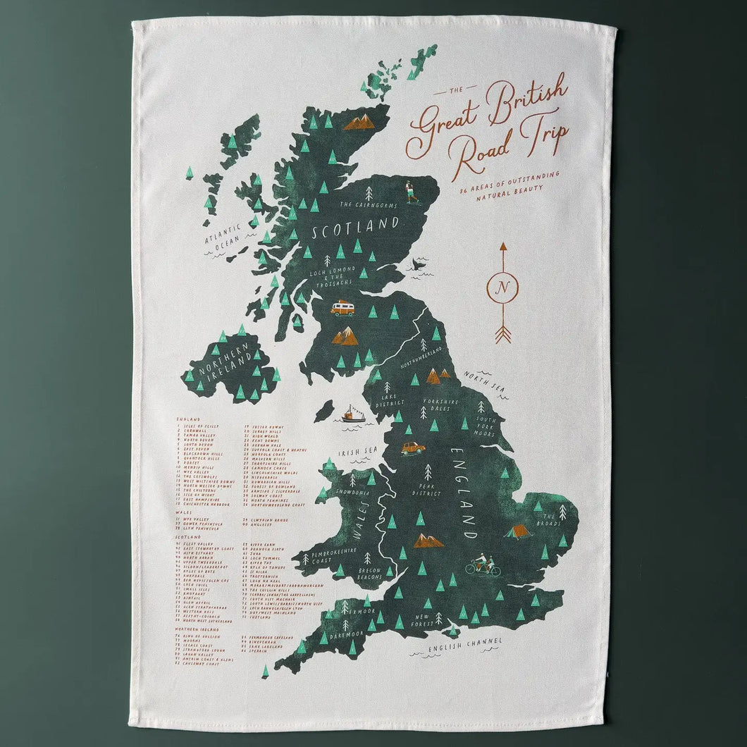 Oldfield Design Co. Tea Towel - Great British Road Trip