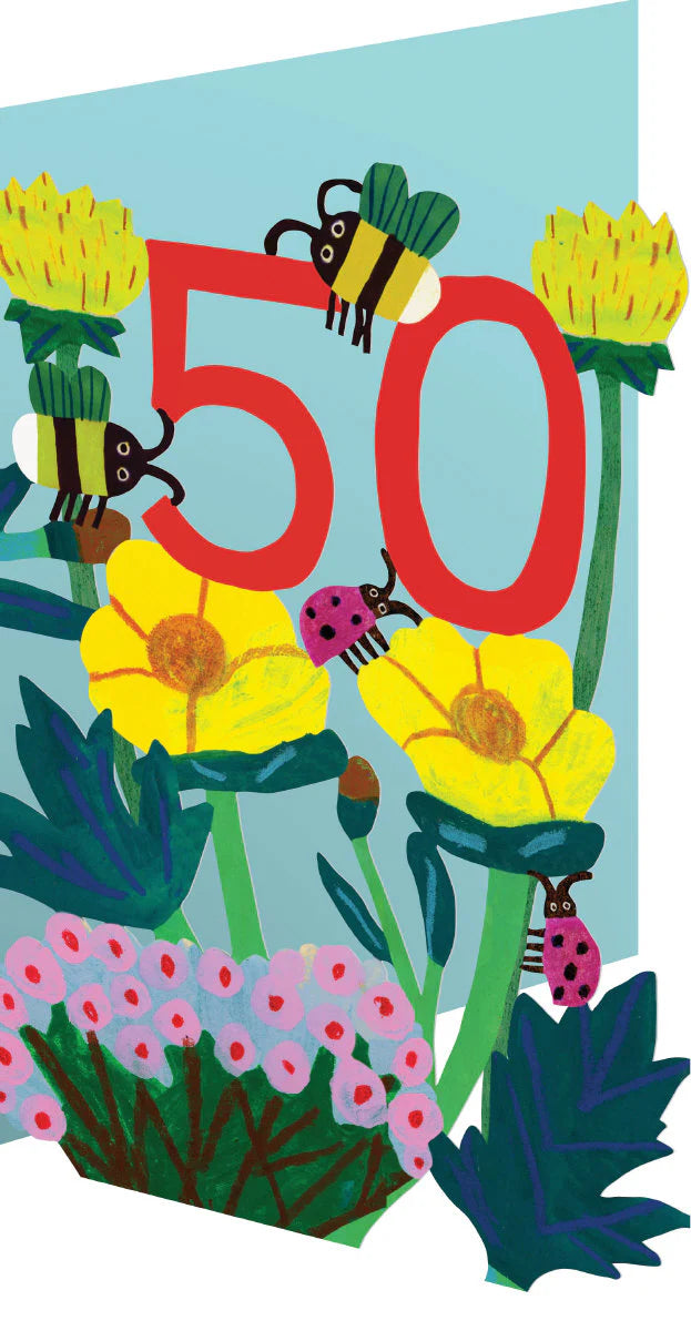 50 Bees Lasercut Card - Roger La Borde