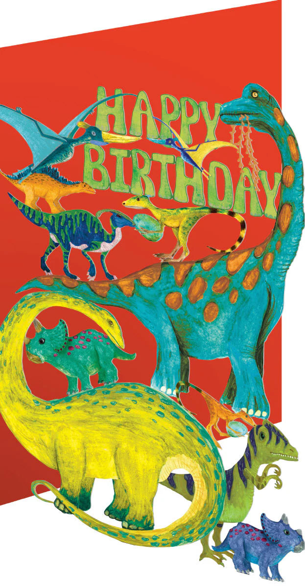 Dino Mighty Birthday Lasercut Card - Roger La Borde