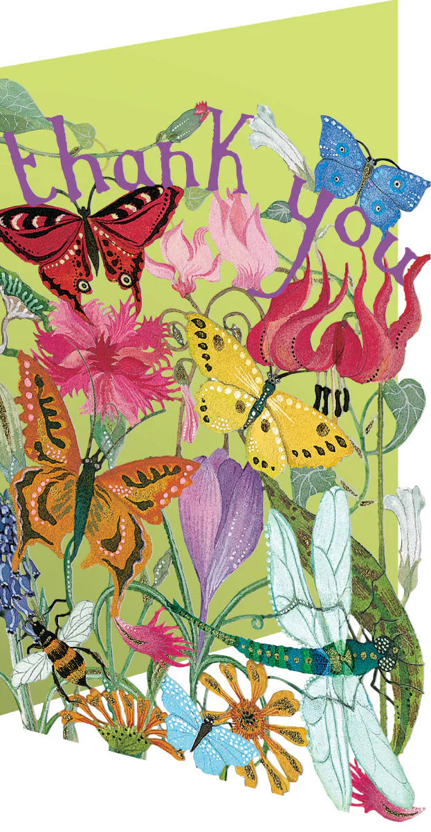 Beautiful Butterfly Thank you Lasercut Card - Roger La Borde