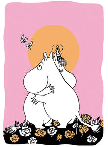 Hugging Moomins Letterpress Card