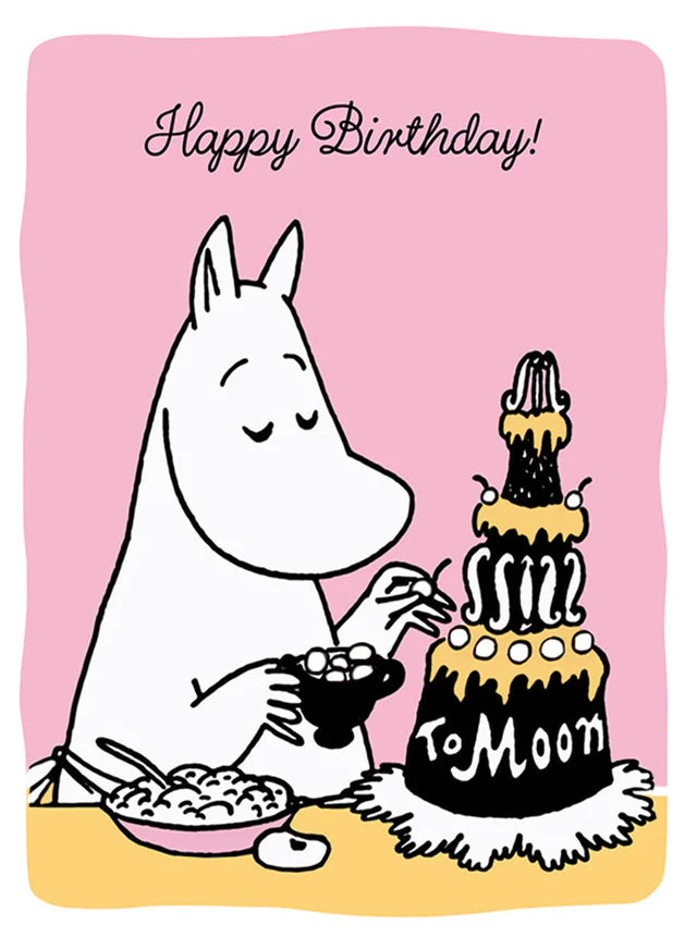 Moomin Birthday Cake Letterpress Card