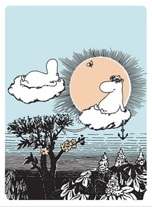 Floating Clouds Moomin Letterpress Card
