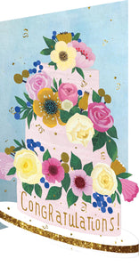 Wedding Cake Congratulations Lasercut Card - Roger La Borde