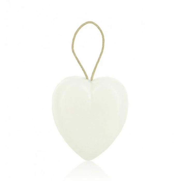 French White Heart Soap with Cord