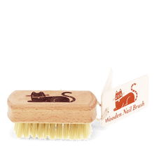 Load image into Gallery viewer, Wooden travel nail brush - Cat

