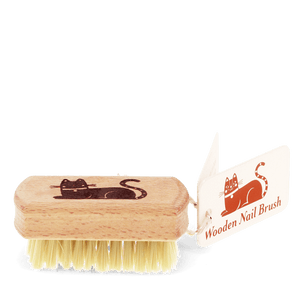 Wooden travel nail brush - Cat