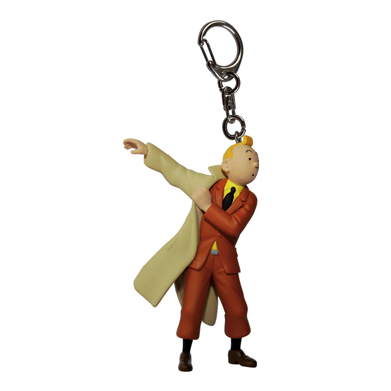 Tintin Keyring, Tintin Putting on Trench Coat