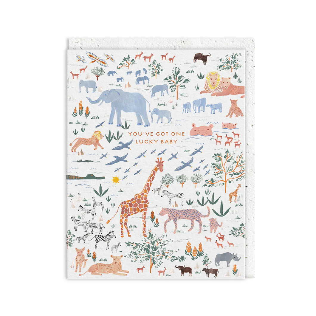Ohh Deer Greeting Card - One Lucky Baby