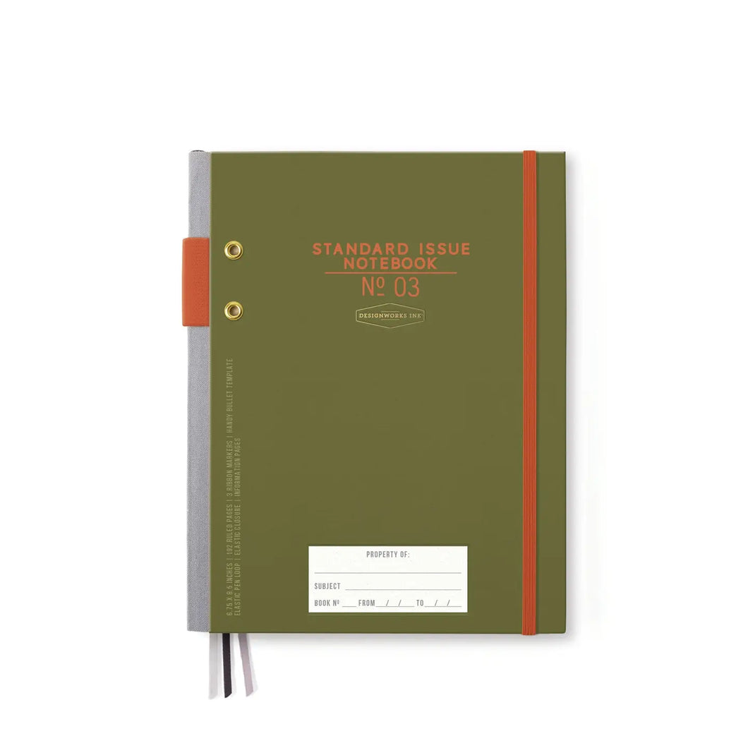 Standard Issue Planner Notebook - Army Green/Chilly