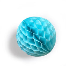 Load image into Gallery viewer, Turquoise honeycomb ball on a white background
