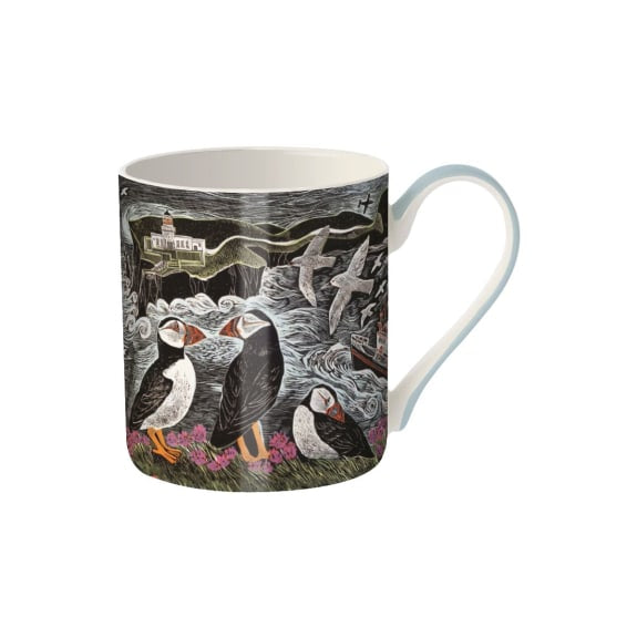 Angela Harding Fine Bone China Boxed Mug - Puffins